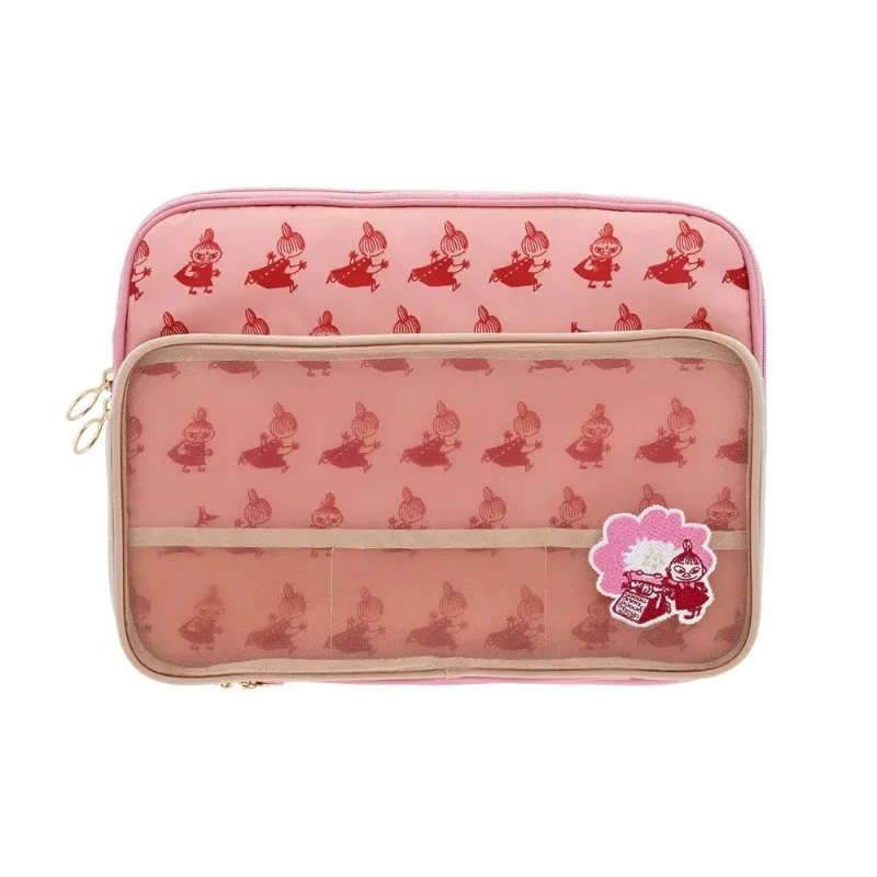 

Kawaii Anime Moomins Series Storage Bag Cartoon Character Cute Printing Mesh Hand-held Computer Bag Tablet Protective Cover