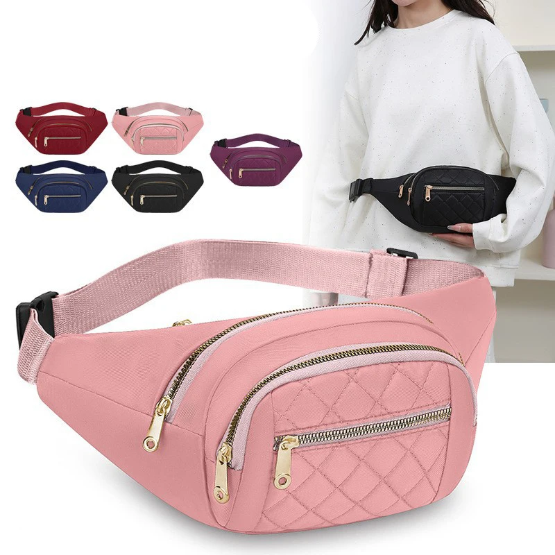 

Women's Waist Bag Nylon Cloth Waterproof Belt Bags Casual Crossbody Chest Bag Female Fashion Fanny Pack Banana Hip Purse New