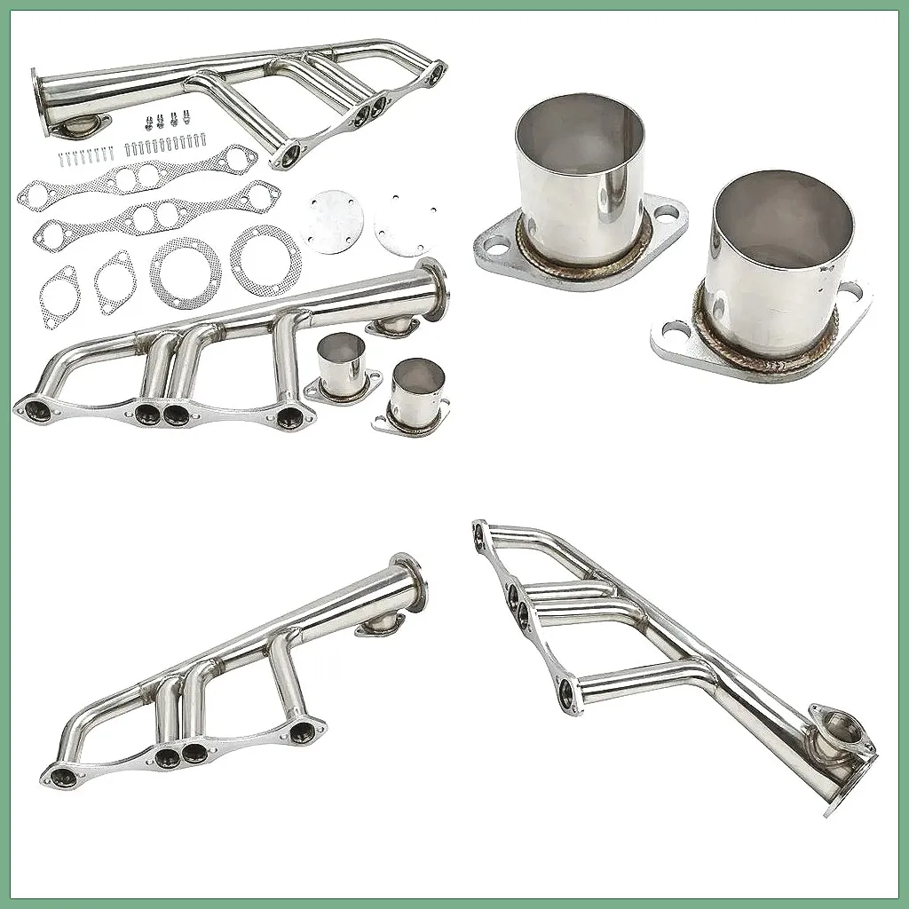 

Комплект прокладок для выпускного коллектора из нержавеющей стали для двигателей Chevy Small Block V8 265-400 1965-1992 годов выпуска