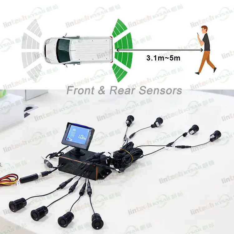 Auto Park Sensor 26mm Buzzer Distancia Sensor Rear View Reversing 8 Radar Assistant Front and Rear Sensor Car Parking