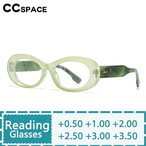 Gafas de lectura informales Retro ovaladas para mujer, lentes ópticas para presbicia con remaches, dioptrías + 50 + 100 + 150 + 200 + 250 + 300 + 350 301074