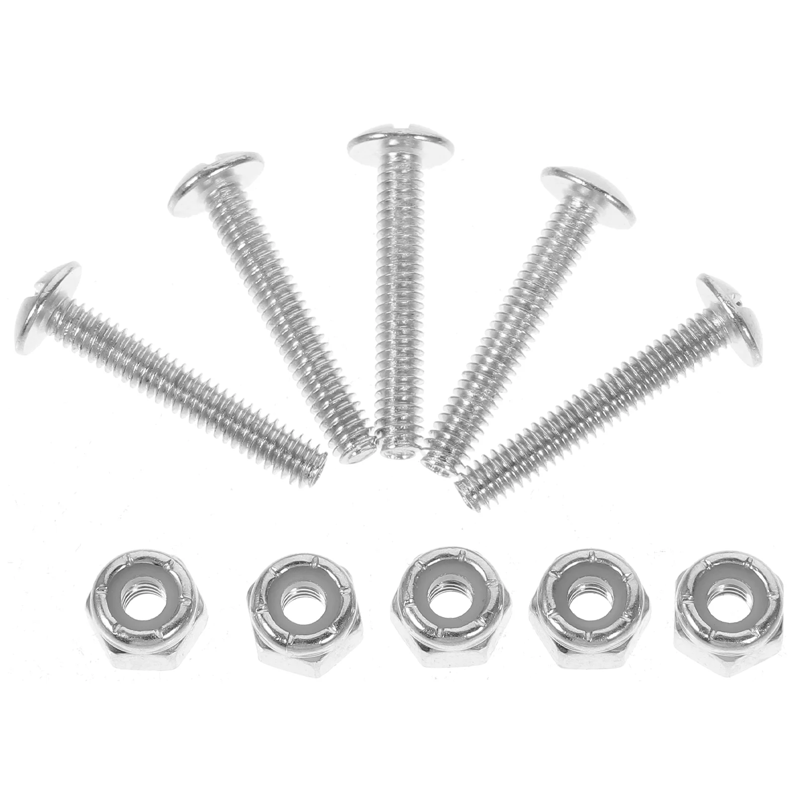 

12 Pcs Game Table Football Screws Machine Nuts Fixing for Foosball Metal Fastener Hardware Silver Replacement Man