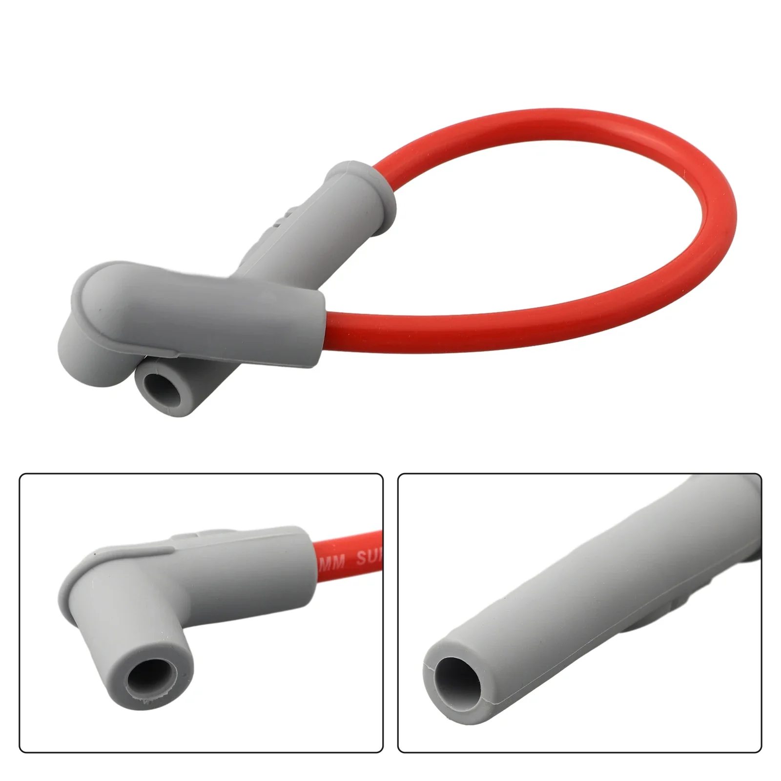 Modification Motor Spark Plug Cable Corrosion Resistant Grey & Red High Pressure MSD Cable For Off-road Car/motorcycle