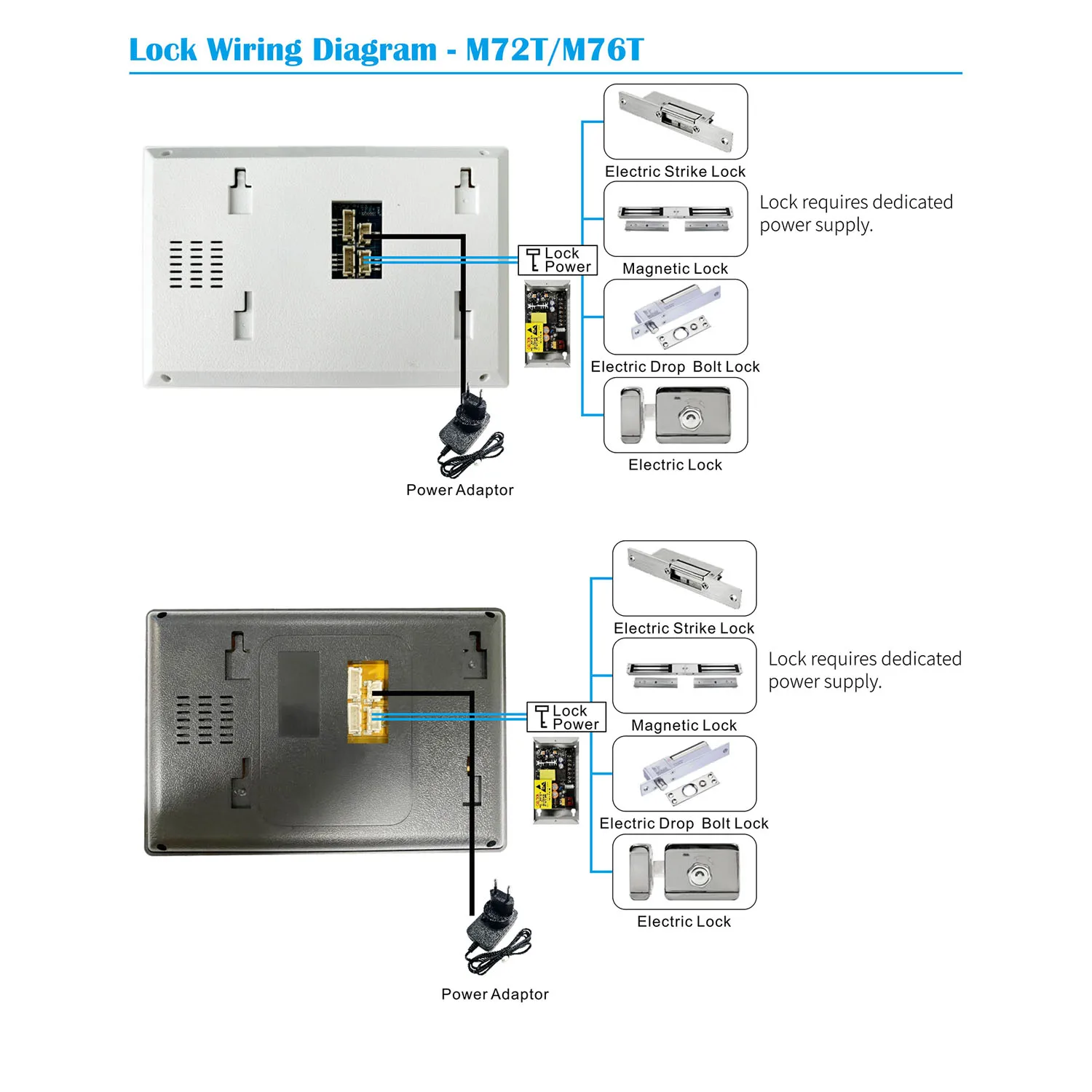 M73T 7inch Monitor Video Intercom System Visual Doorphone Camera Video Doorbell Door Phone Kits for Home IP Villa Apartment