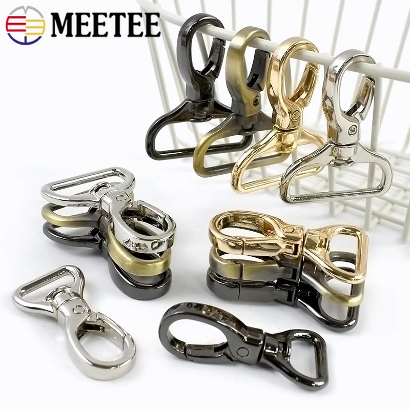 

20Pcs 15-32mm Metal Bag Belt Buckle Swivel Lobster Clasp Spring Buckles Carabiner Snap Hook Keychain DIY Bags Sewing Accessories