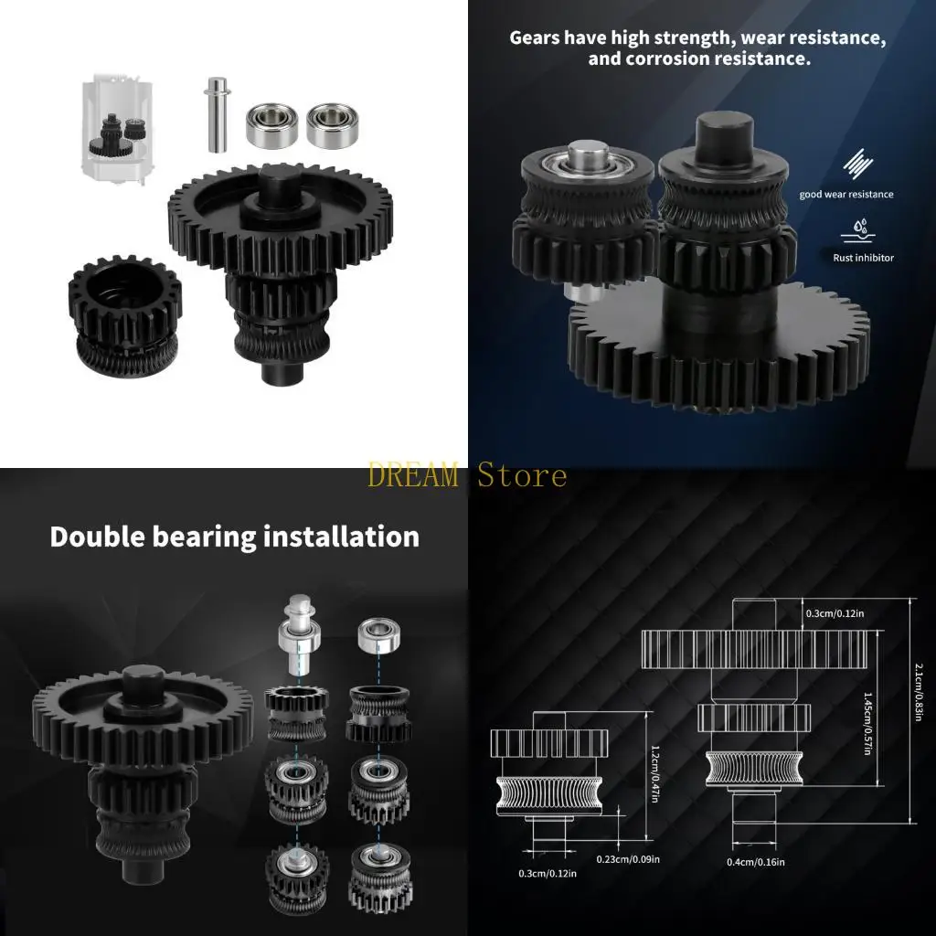 

1Set Corrosion Resistant Metal Extruder Gear For Kobra3 V2 3D Printer best sale