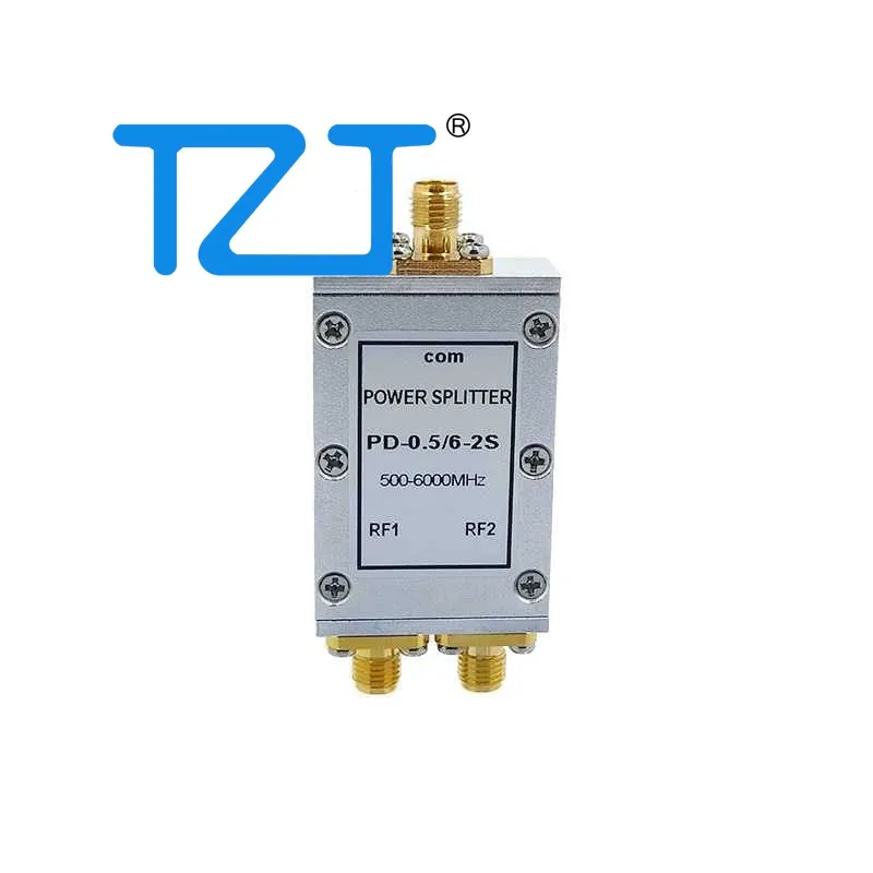 TZT PD-0.5/6-2S 500-6000MHz 2-Way RF Power Splitter Power Divider 2.4G 5.8G Combiner without DC Block/with DC Block