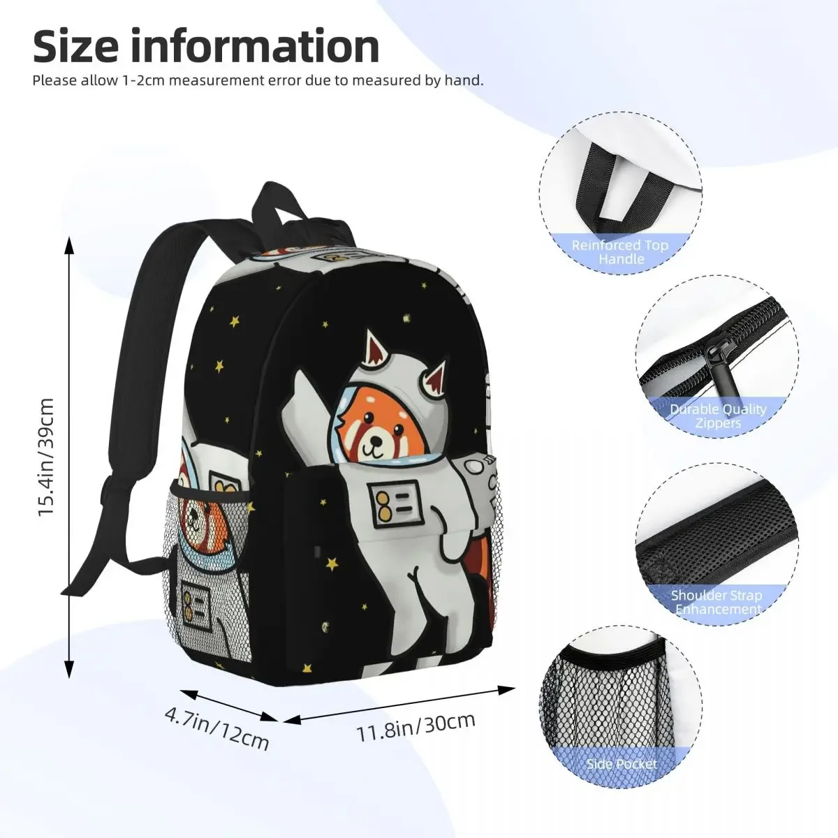 Space Red Krasno-Sac à dos pour adolescent, cartable de dessin animé, sacs d'école pour enfants, sac à dos de voyage, sac initié, grande capacité