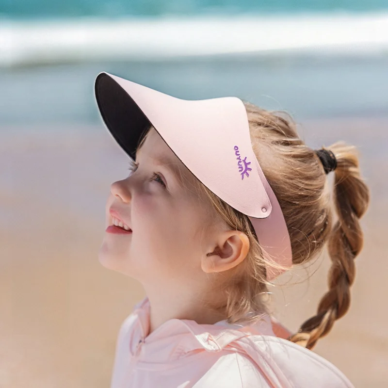 

OUYUN Детская шляпа от солнца, бейсболка, дышащая, без следов, с мягкими полями, защита от ультрафиолета, 52 58 см