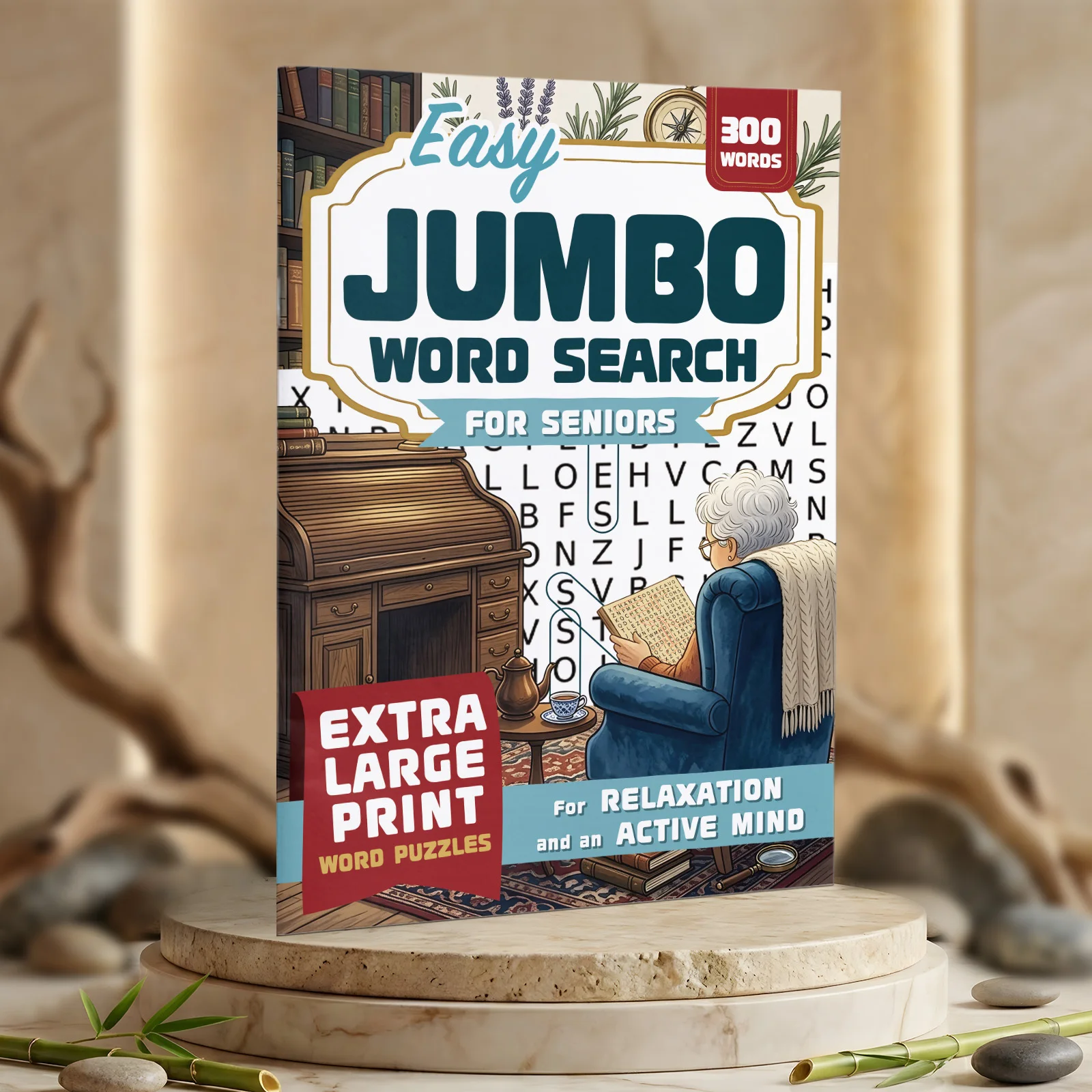 Word Search for Seniors, Large Print Word Search Puzzle Book with 300 Easy-to-Read Word Find Games for Adults & Elderly