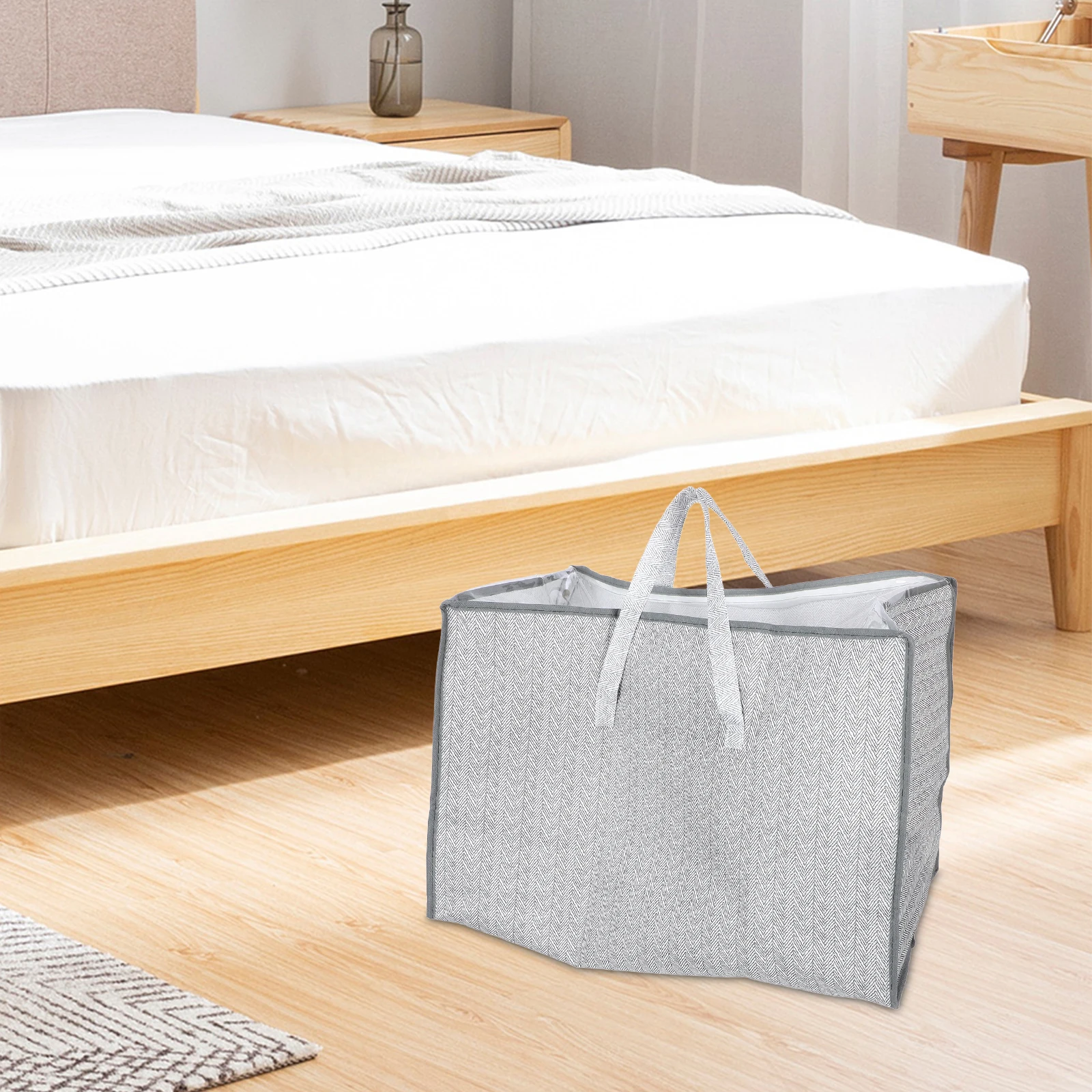 

Wardrobe Storage Clothes Organizer Bedroom Pouch Large Capacity Closet Blanket Container Zipper Packing Non-Woven for Home