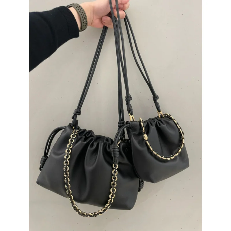 

Fashion Single Shoulder Crossbody Handheld Bucket Bag new vip luxury Chain Cloud Bag genuine leather bags for women high quality