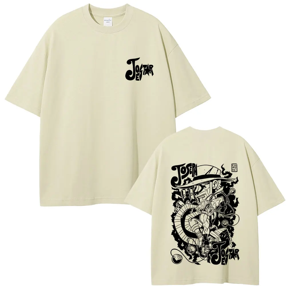

Anime JoJo's Bizarre Adventure T-shirt Joseph Joestar T Shirts Tops Men Women Vintage Oversized Streetwear Male Casual Tshirt