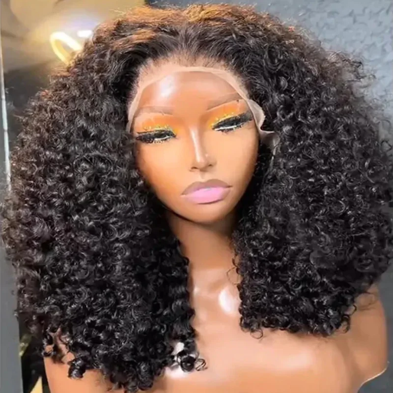 TAVIMART  -  28Inch 180Density Soft Glueless Brown Yaki Kinky Straight Lace Front Wigs For Women BabyHair Preplucked Daily  Fashion Synthetic