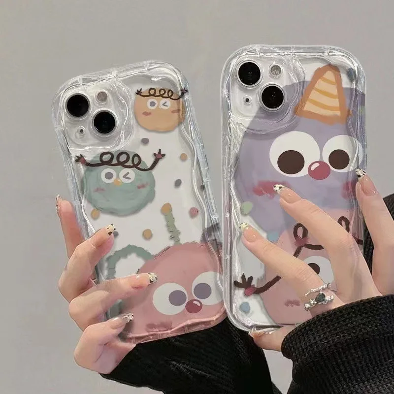 Graffiti Fur Ball Shockproof Fashionable Phone Case For iPhone 15 Pro Max 14 Plus 13 12 11 XR X XS 8 7 Cover