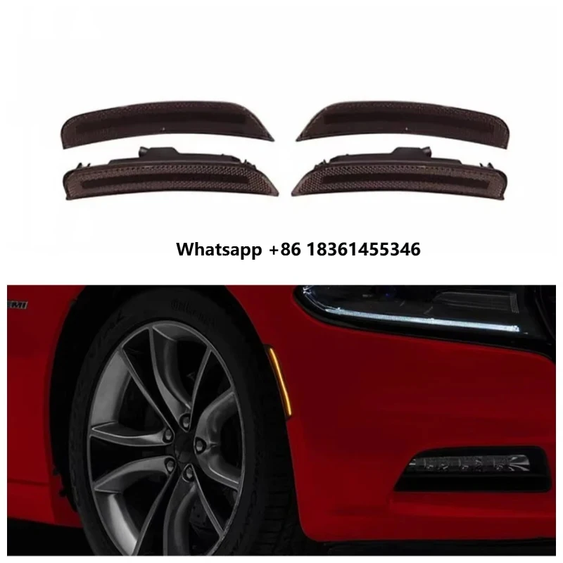Sleek Car Front Rear Bumper Accessories Black Or Red Side Marker 2015+