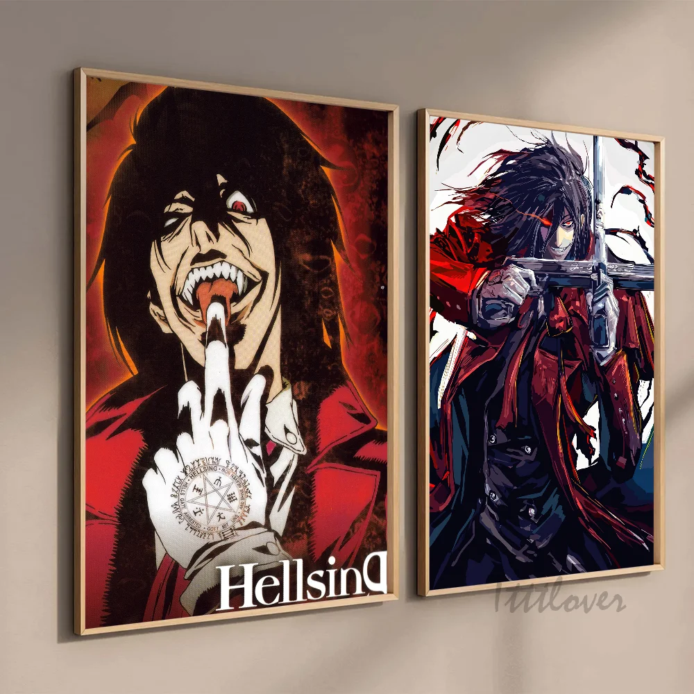 Anime Hellsing Poster Stickers Art Wall Murals Decor Game Room Decor Gifts HD Painting