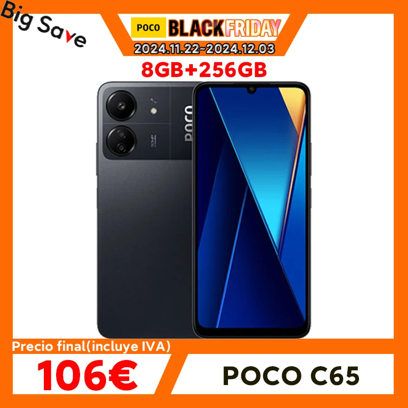 Global Version POCO C65 MediaTek Helio G85 6.74