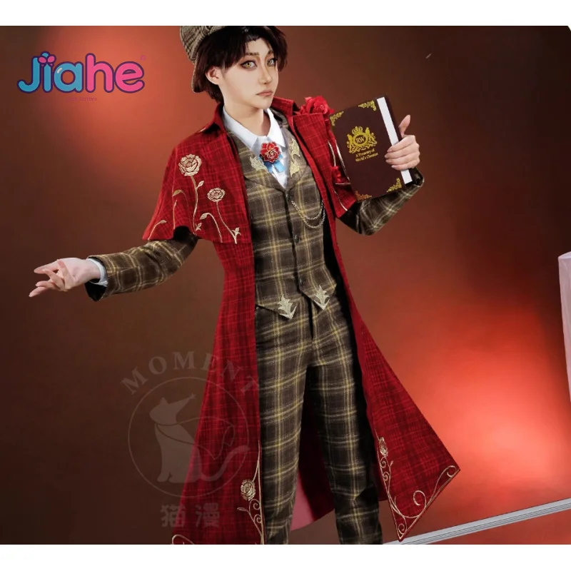 

Game Identity Ⅴ Novelist Orpheus Cosplay Costume Coat shirt hat brooch accessory prop set Halloween fashion men women uniform