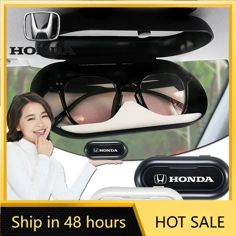 

Car Accessories Car Sun Visor Glasses Storage Box Holder Organizer Accessories For Honda Civic Accord CRV HRV Fit Jazz City Odys