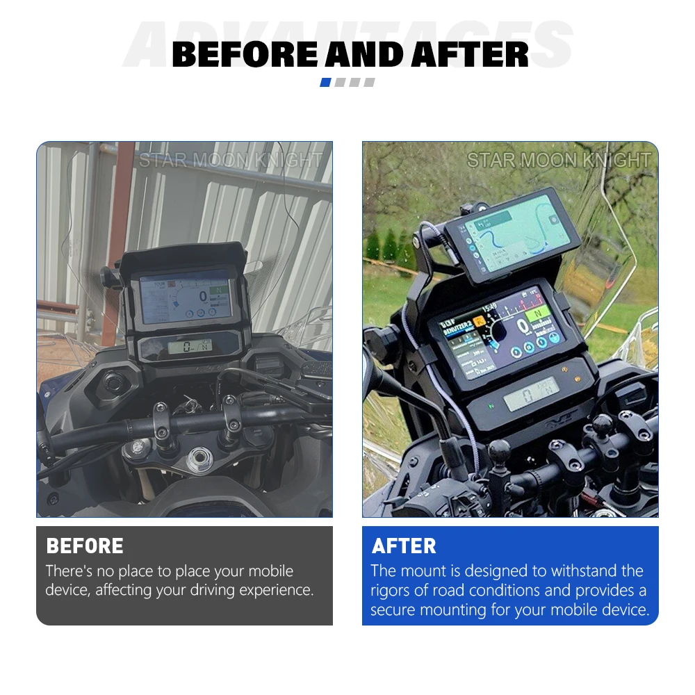 نظام تحديد المواقع والملاحة قوس حامل هاتف جبل لهوندا NT1100 NT 1100 2025 دراجة نارية الهاتف المحمول الملاح دعم قضيب الملحقات #2