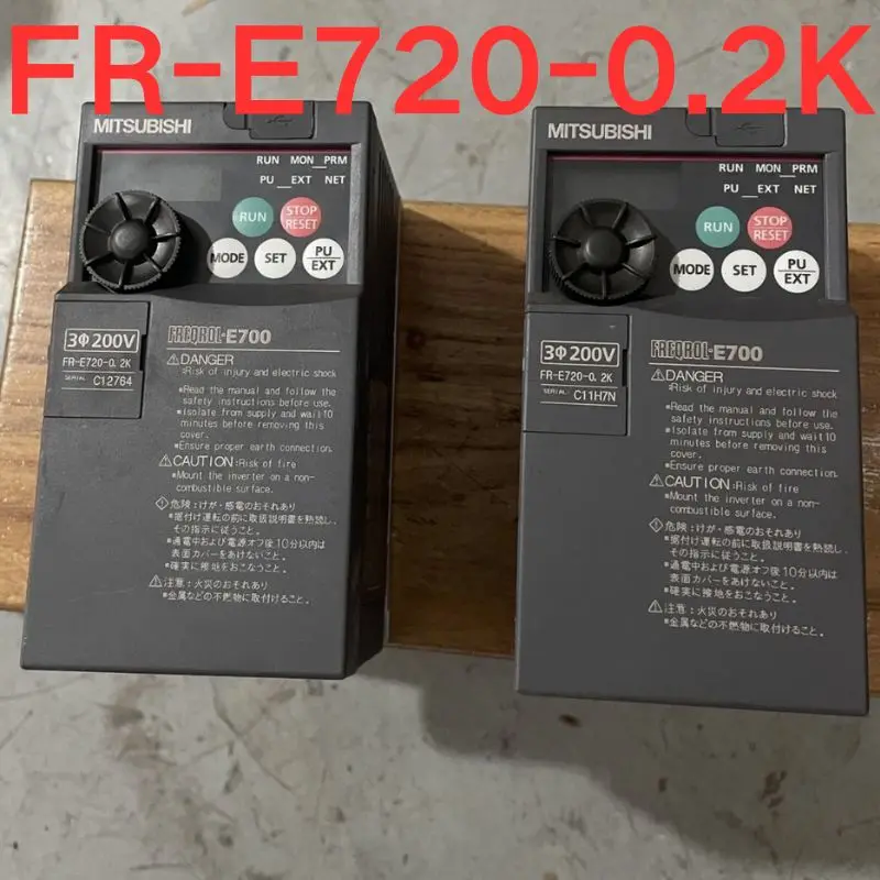 

Second-hand test Ok frequency converter FR-E720-0.2K 90 NEW