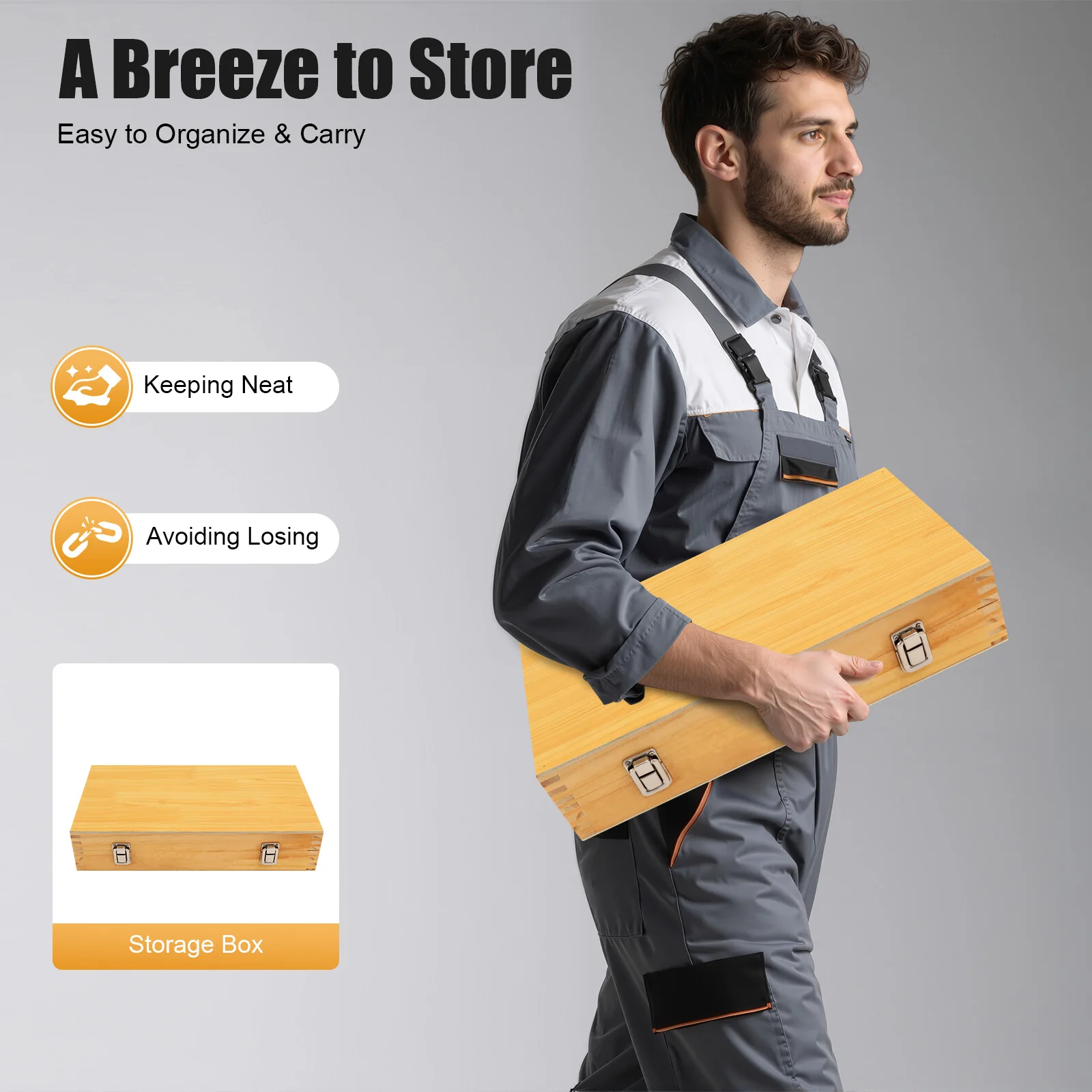 Juego de brocha de chavetero de 22 piezas, juego de brocha de chavetero de acero de alta velocidad en caja equipada con 4 brochas, 5 cuñas y 13 bujes