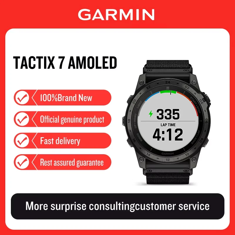 Garmin tactix7 AMOLED Edition Тактические GPS-часы премиум-класса с умными часами с адаптивным цветным дисплеем