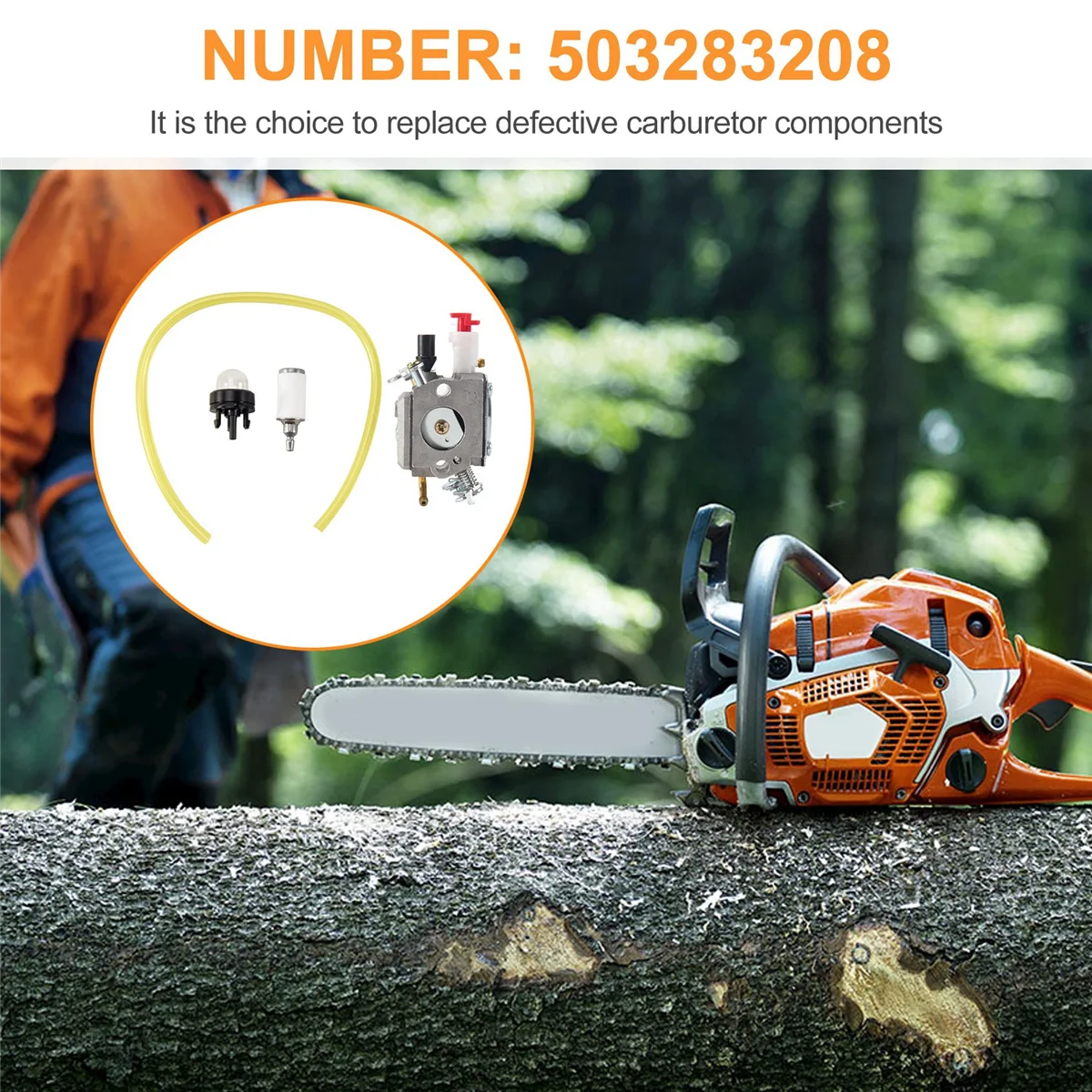 N89R Carburetor for Husqvarna 340 345 346 350 353 Chain Saw Rep 503283208 Zama Carburetor