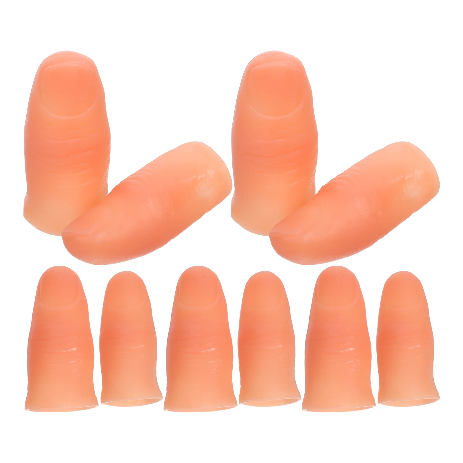 10 個偽指小道具リアルなシミュレーショントリックエクステンション理想的なマジシャンのおもちゃは分割されず、パーティーに最適