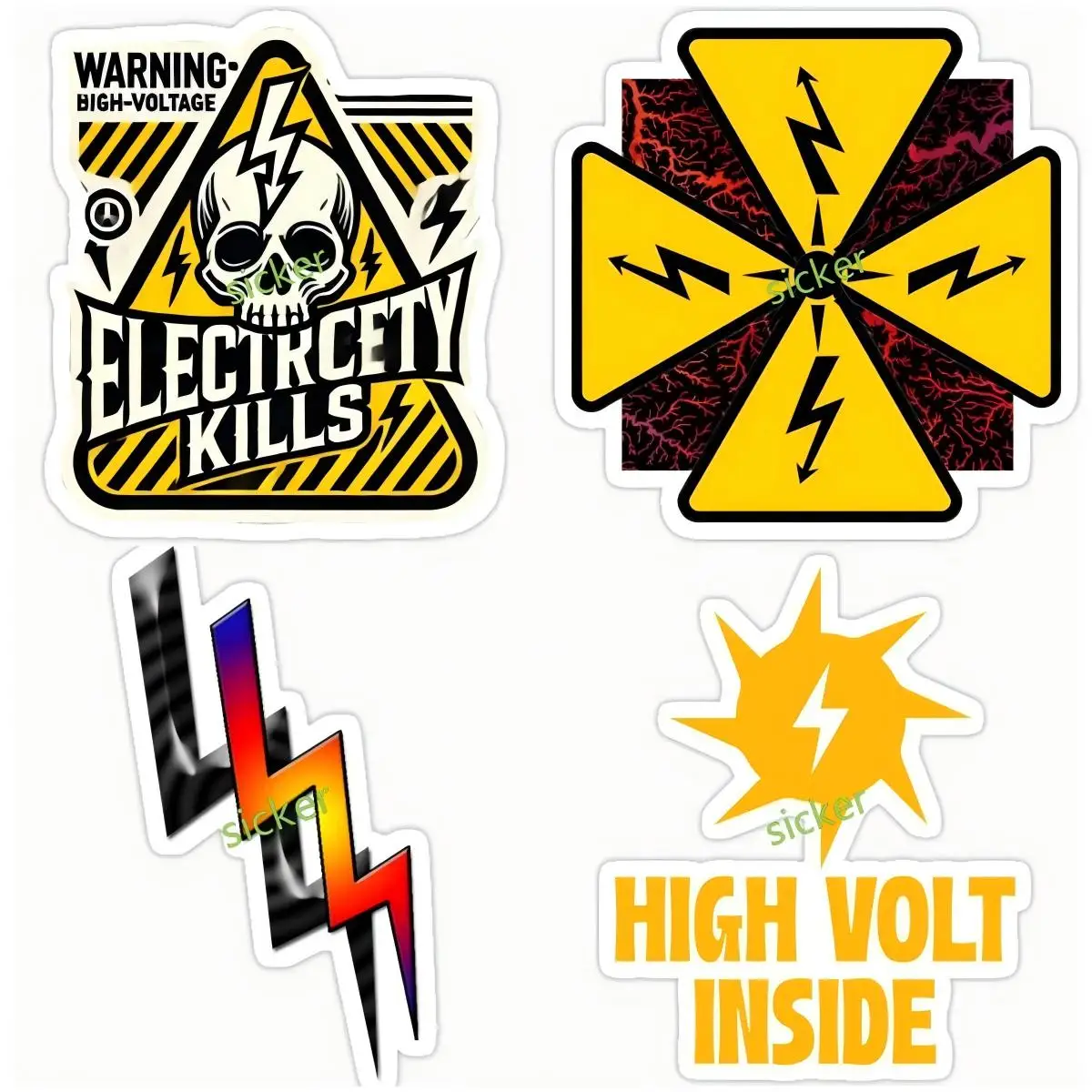 

Danger Electric Decals Vinyl Motorcycle Car Stickers Style Waterproof Graphics Car Styling Accessories