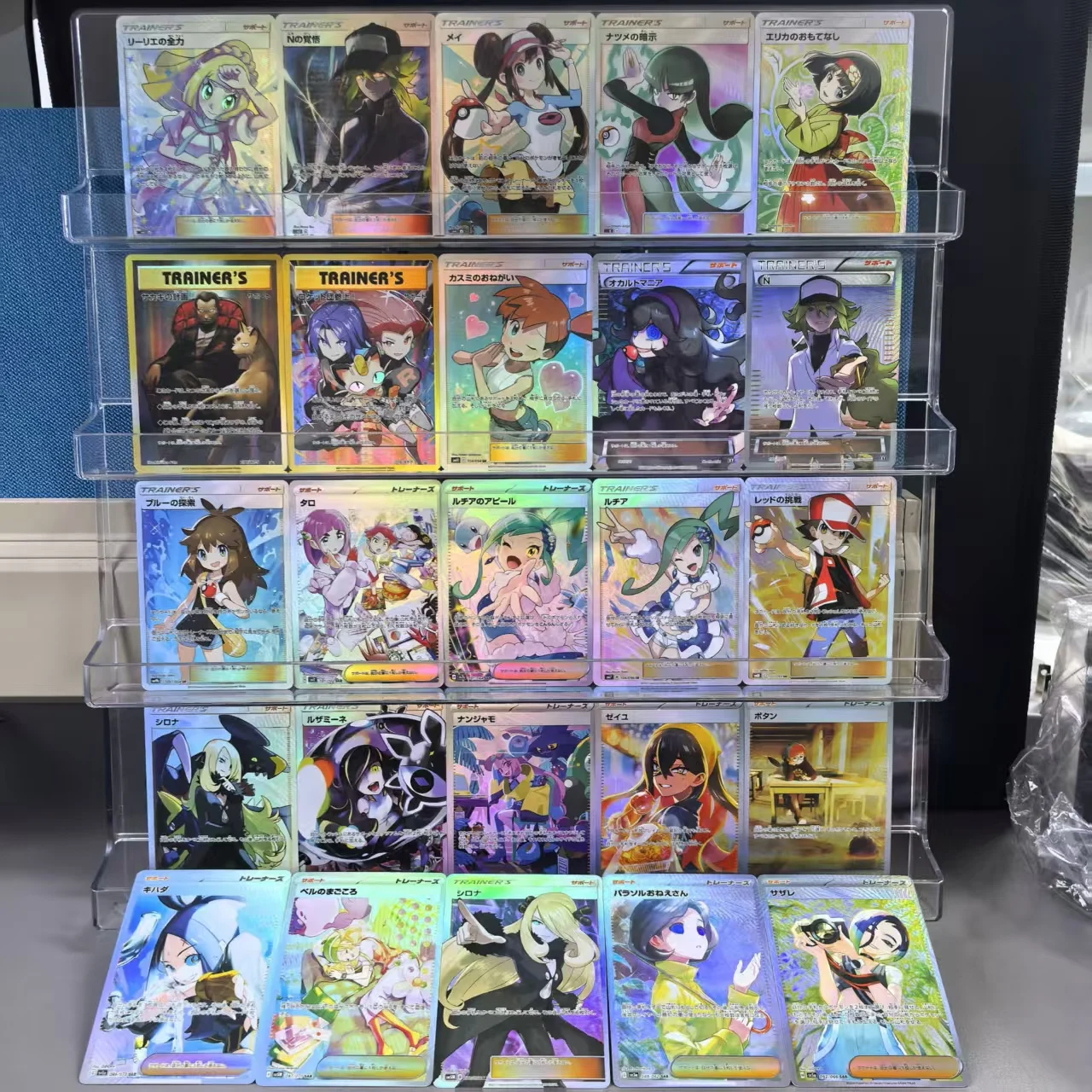 25 قطعة PTCG اليابانية البوكيمون جمع بطاقات ليلي قوة كاملة Lisia سينثيا جارمين N Lillie لعبة كلاسيكية أنيمي بطاقة هدية لعبة #1