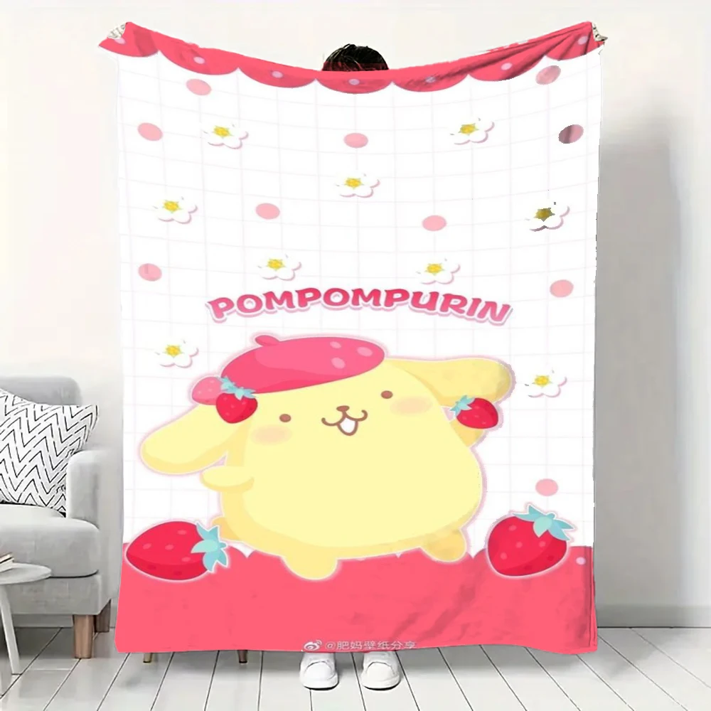 

Sanrio Pumpumpurin Cute Cartoon Blanket.Four Seasons Blanket.Office,Couch,for Sofa,Living room,Travel Picnic Blanket Gift