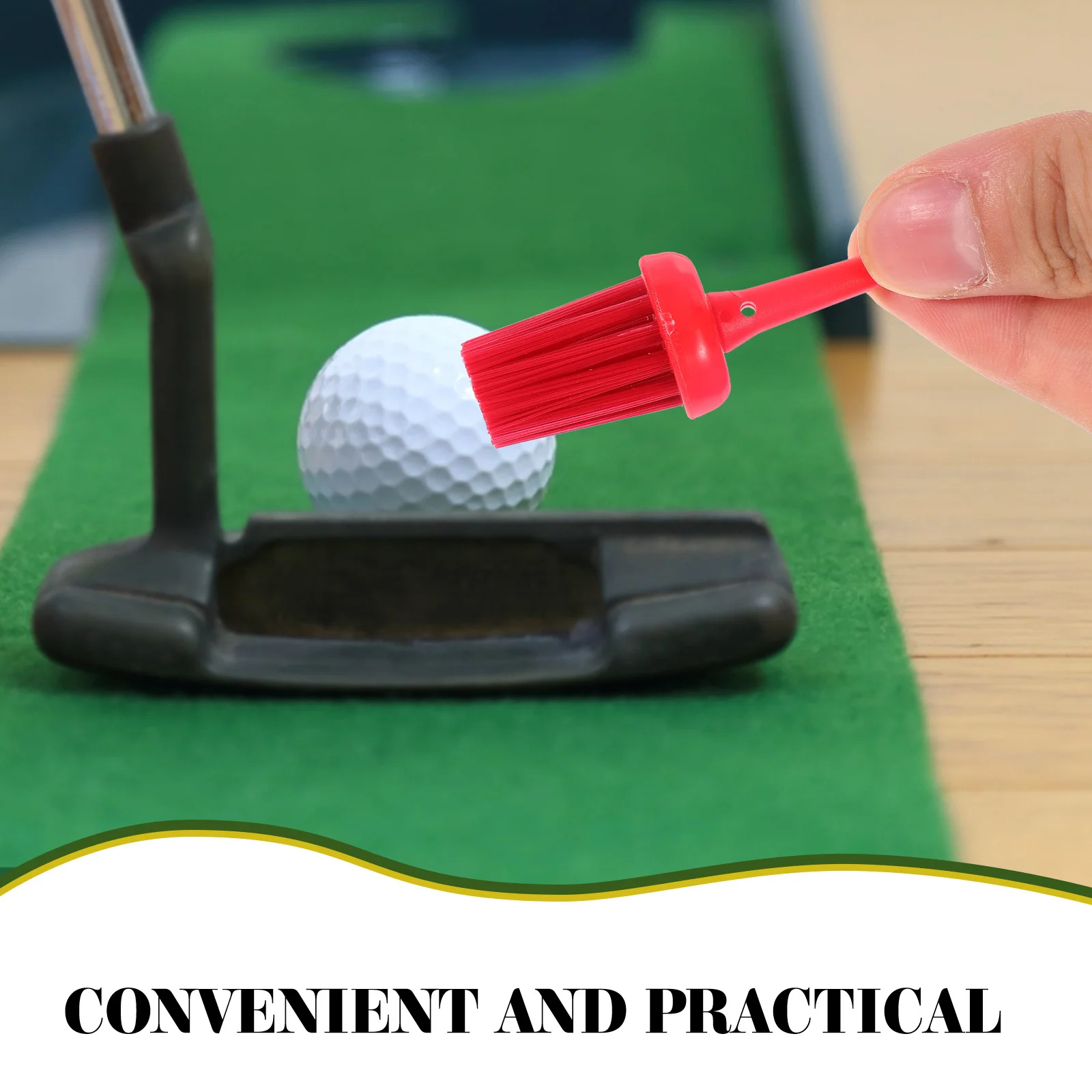 

5Pcs Golf Tee Holder with Cleaning Brush Sturdy Multi-Functional Golf Balls Tray for Outdoor Practice Accurate Driving