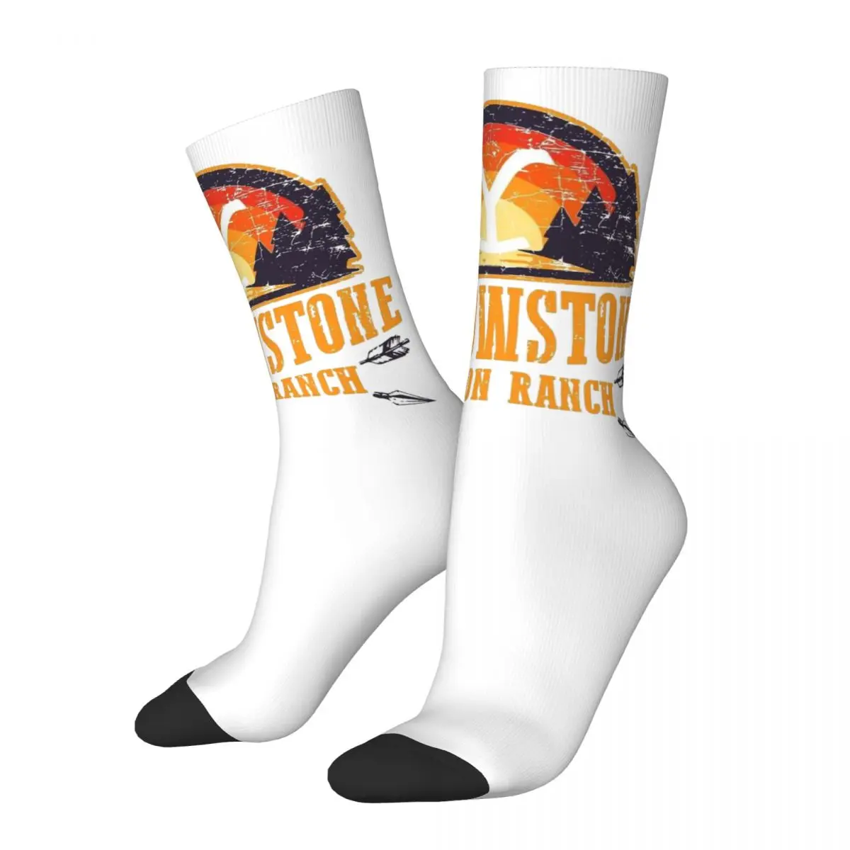 Cowboy Et De Yellowstone Dutton Ranch Unisex Socks,Running 3D Print Happy Socks Street Style Crazy Sock