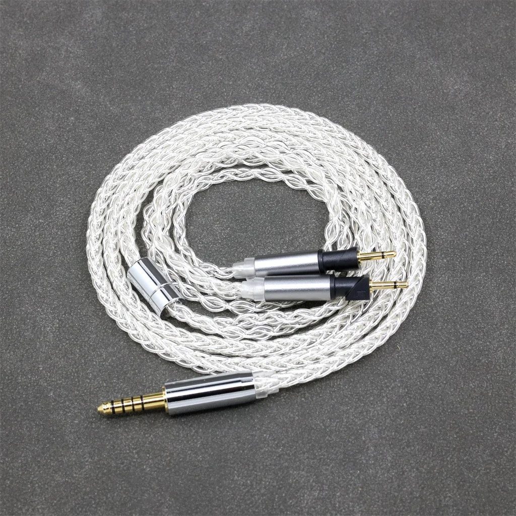 

LN008504 8 Core 99% 7n Pure Silver Palladium Earphone Cable For Abyss Diana v2 phi TC X1226lite 1:1 headphone pin