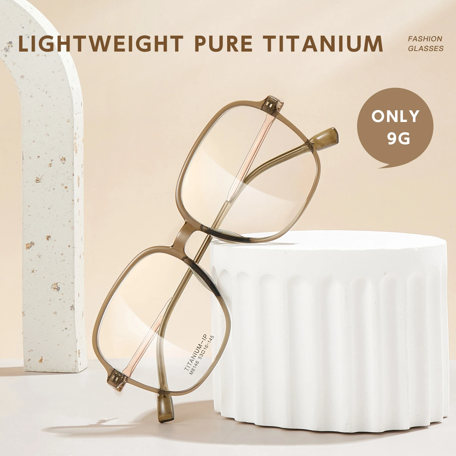 HONGMEI Geometric Pure Titanium Optical Prescription Eyeglasses Frames Optical Prescription Eyeglasses Frames For Men and Women