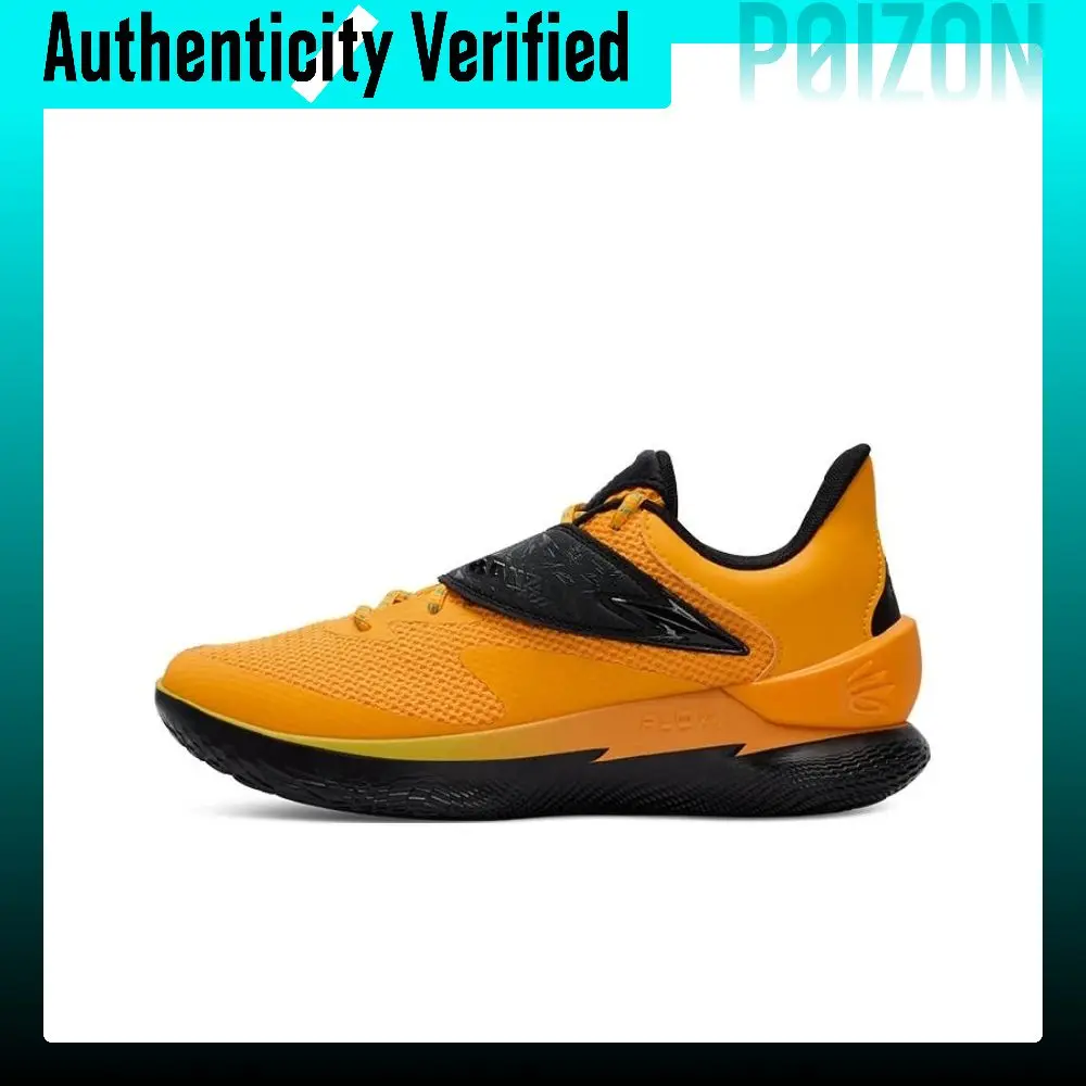 Under Armour Curry Fox 1 Slip Resistant Low top Basketball Shoes Men's Yellow Black 3028805-803