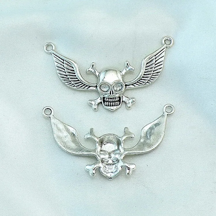 100Pcs sets DIY jewelry wings skull pendant sweater chain necklace decorative material hip hop pendant accessories