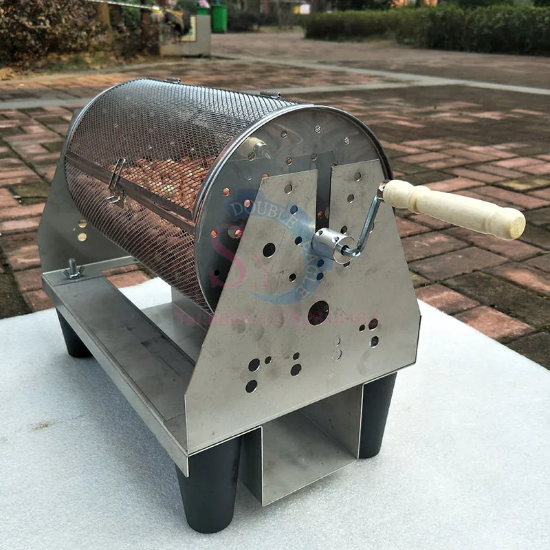 Home Small Electric Soybean Peanut Charcoal Roasting Machine Outdoor Coffee Bean Cashew Nut Cocoa Beans Roaster