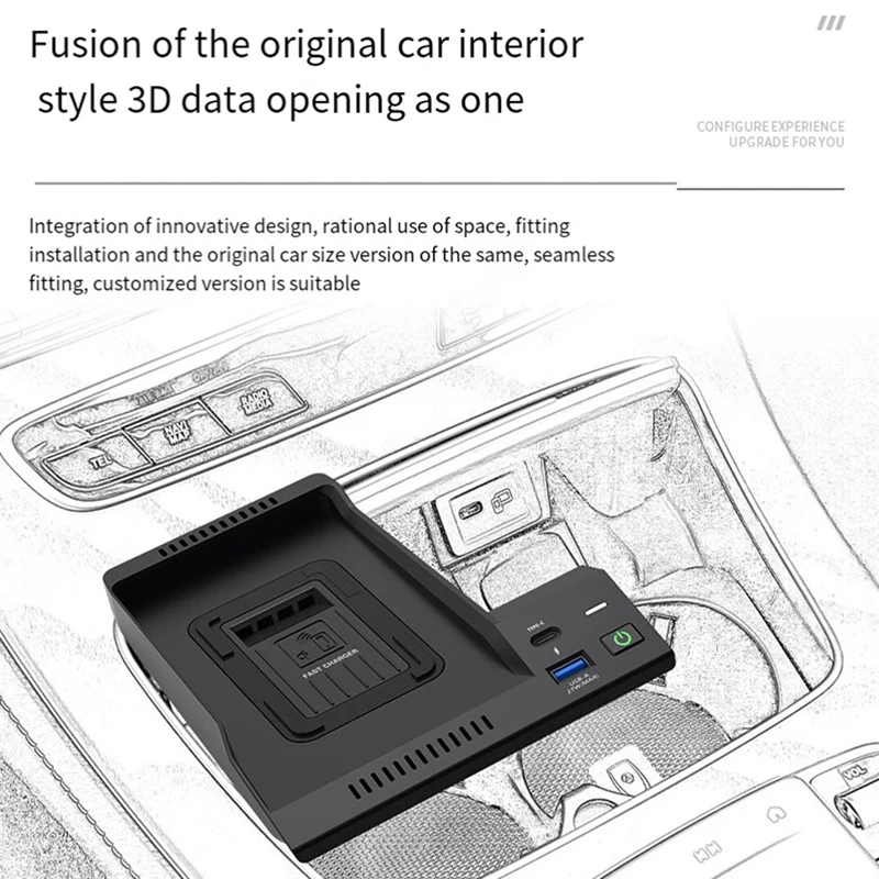 

Автомобильное беспроводное зарядное устройство 15 Вт, адаптер для быстрой зарядки сотового телефона, интерьер для E-Class W213 E200/300/260-A12I