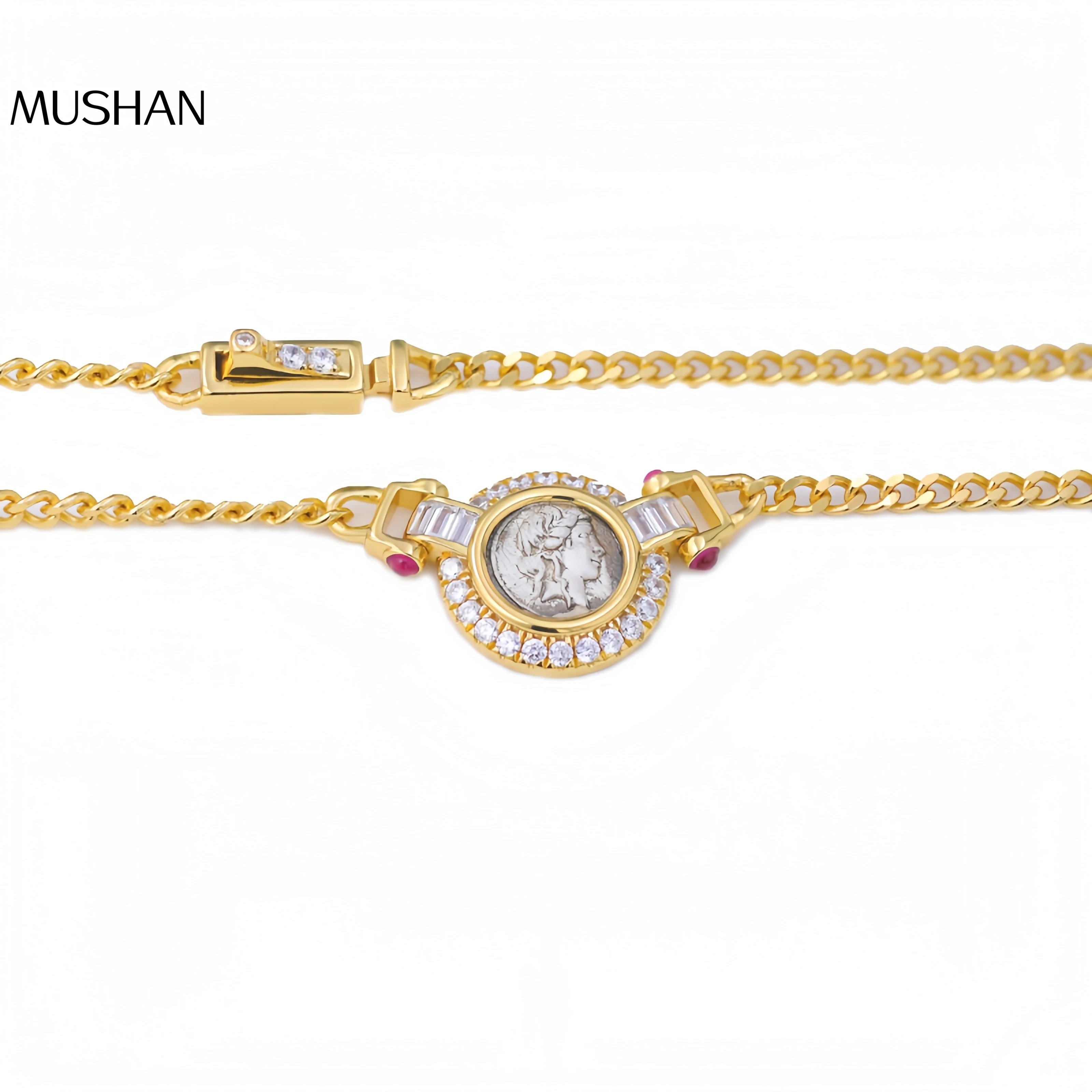 

Роскошный бренд Mushan, новое винтажное ожерелье из стерлингового серебра 925 пробы с человеческой фигурой, ожерелье из нарцисса, изобретайте ощущение роскоши