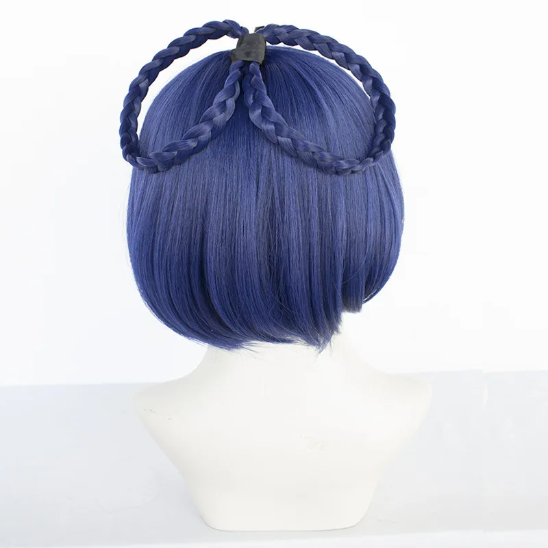 Genshin Impact Xiangling Cosplay Anime Perücke, kurze Bob-Perücke