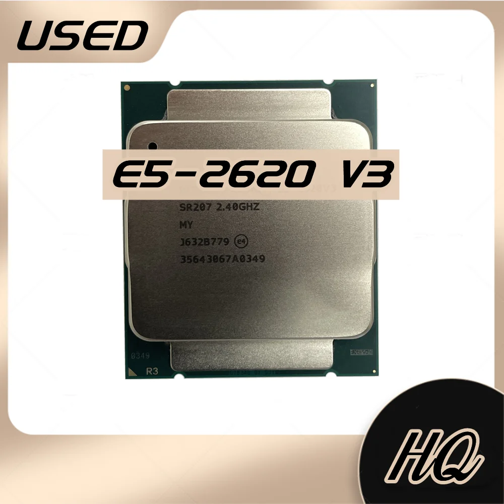 معالج Xeon CPU ، مستعمل Xeon E5 V3 ، LGA mother-3 ، SR207 ، Ghz ، 6 Core ، 85W ، لوحة دعم X99