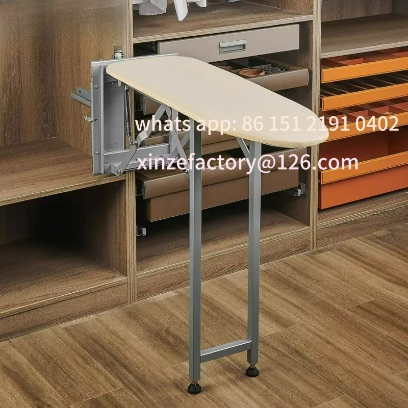 Customizable wardrobe ironing board high temperature resistant side ironing board foldable telescopic inner wall mount