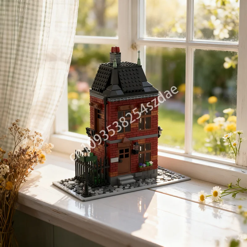 

686 шт. MOC викторианский кирпичный колпачок, строительные модульные модели, блоки, архитектура, сделай сам, креативная идея игрушки, рождественские подарки, образование