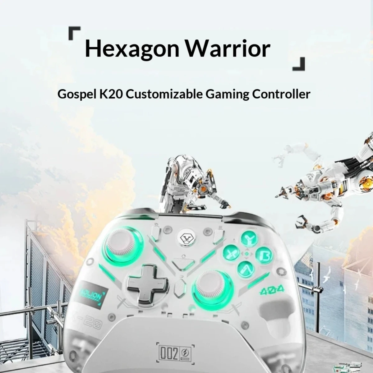 

Беспроводной игровой контроллер AOLION K20 с настраиваемым программированием макросов, совместимый с ПК, Steam, Switch, Android, iPad, Xbox