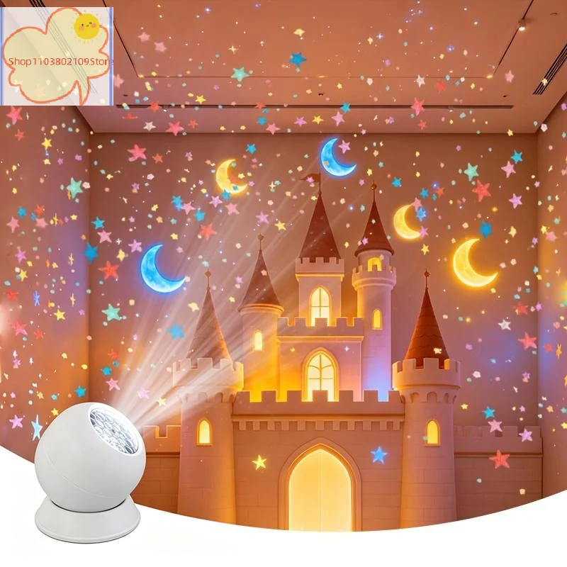 【HT】【YH】Christmas Dynamic Rotating Projection Stage Lamp Colorful Holiday Light For Outdoor Decorative Festive Stage Lights