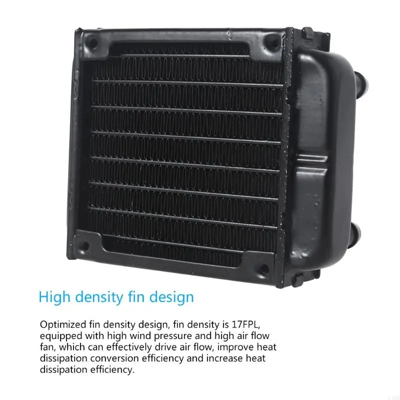 

L4MD 80 мм 10-трубный компьютерный радиатор водяного охлаждения G1/4 с внутренней резьбой, рассеивание тепла для компьютера, ПК,