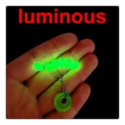 10Pcs luminous  Space bean  colossus  Block bean  Silica gel  Olive type  Fishing tackle  accessories  tool  fixer